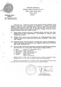 Surat pernyataan berdirinya Pengurus Gereja dan Dana Papa R. K. pertama Gereja Santo Thomas Rasul yang ditandatangani Bapa Uskup Leo Soekoto, SJ pada 27 Agustus 1981.
